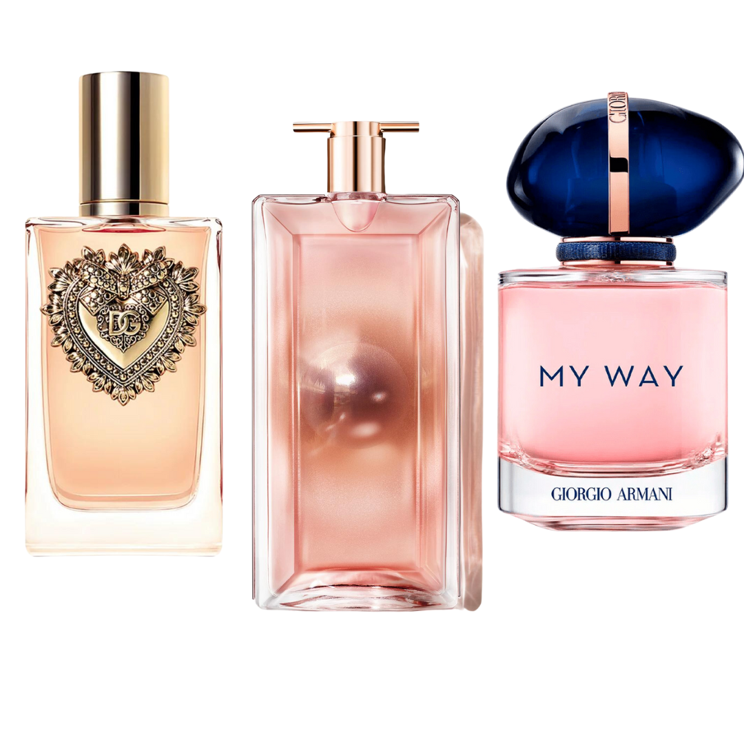 Zestaw 3 perfum damskich – Devotion, My Way, Idôle (Eau de Parfum)